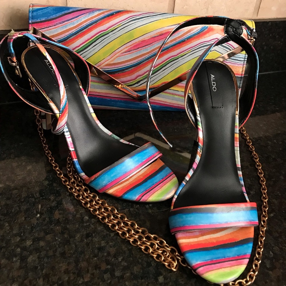 Aldo crossbody bag with matching heels